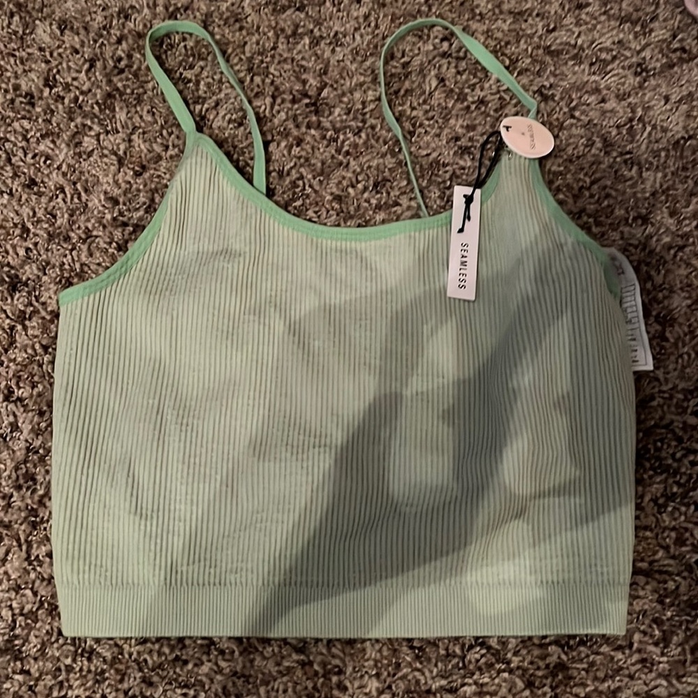 open back seamless tank with tags!